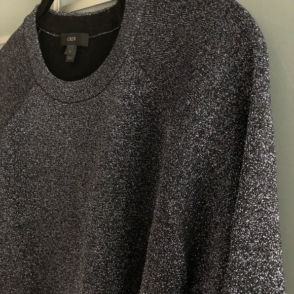 J. Crew Glitter/Sparkley Blue Crewneck Sweater. - Picture 4 of 8